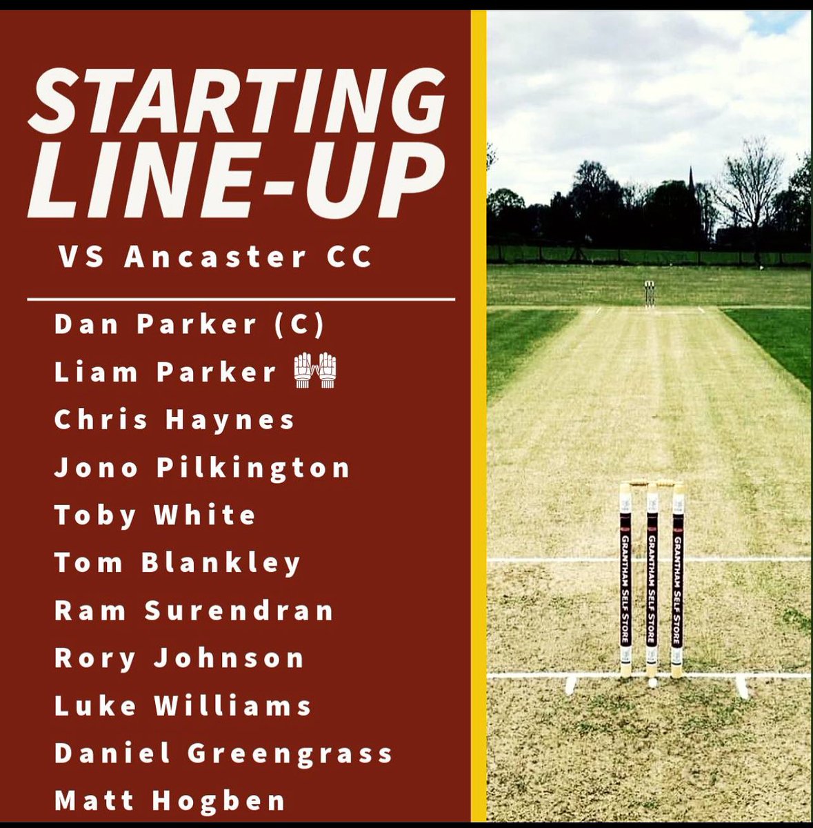 Team news :🗞️ 
🦌 Barkston &amp; Syston CC XI
🆚 Ancaster Cc XI
🏆Lincoln &amp; District League Premier Division 
📍Ancaster play field NG32 2QL  
⏰13:00
🗓️ Sunday 11th May