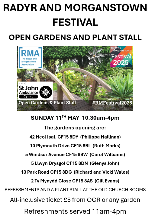 What a great day today for our Open Garden event. Tickets can be purchased at any garden or from the OCR. Garden list can be found at
rmfestival.org.uk/event/open-gar…