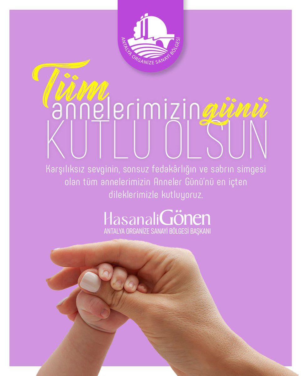 AntalyaOSB (@antalyaosb) on Twitter photo Koşulsuz sevgileri, sonsuz fedakârlıkları ve yaşamımıza kattıkları değerle, toplumun temelini oluşturan annelerimizin Anneler Günü’nü en içten dileklerimizle kutluyoruz.
Tüm Annelerimizin Günü Kutlu Olsun
<a href="/GnenHasanali/">Hasanali Gönen</a> <a href="/ilhanmetin_/">İlhan METİN</a> <a href="/osiad_antalya/">osiad</a> <a href="/GOSD_Antalya/">GOSD</a> <a href="/AOSB_TK/">Ali Bahar Antalya OSB Teknik Koleji</a> Koşulsuz sevgileri, sonsuz fedakârlıkları ve yaşamımıza kattıkları değerle, toplumun temelini oluşturan annelerimizin Anneler Günü’nü en içten dileklerimizle kutluyoruz.
Tüm Annelerimizin Günü Kutlu Olsun
<a href="/GnenHasanali/">Hasanali Gönen</a> <a href="/ilhanmetin_/">İlhan METİN</a> <a href="/osiad_antalya/">osiad</a> <a href="/GOSD_Antalya/">GOSD</a> <a href="/AOSB_TK/">Ali Bahar Antalya OSB Teknik Koleji</a>