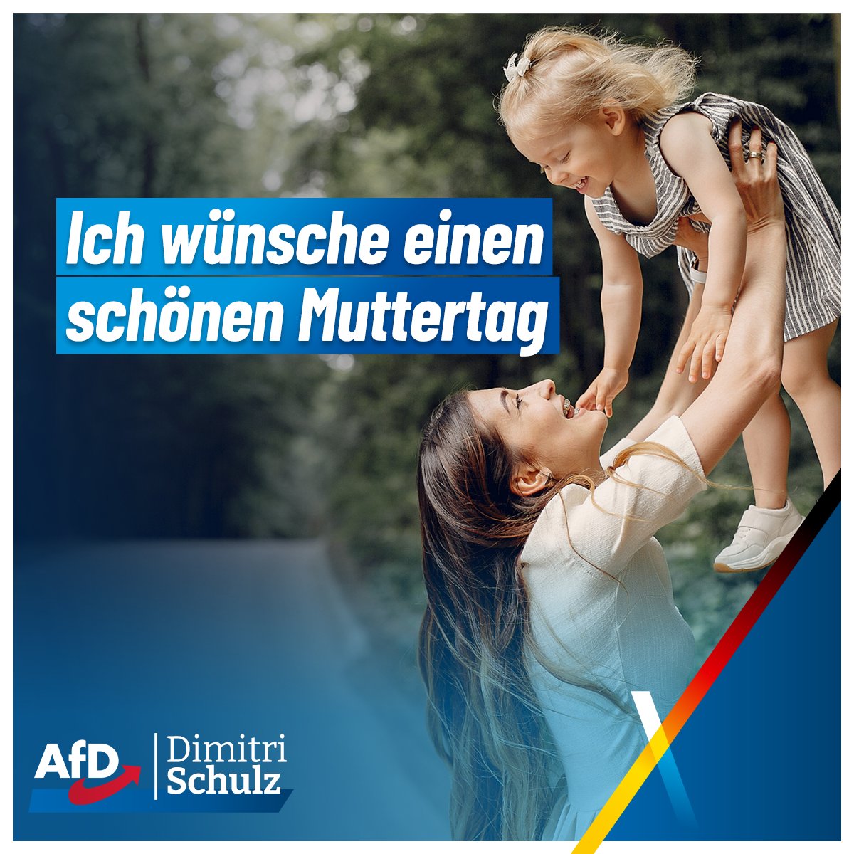 Ohne Mütter – keine Familie, keine Zukunft.

Sie schenken Leben, geben Halt und prägen unsere Nation.

Muttersein ist keine Nebensache – es ist das Fundament unserer Gesellschaft.

Danke, liebe Mamas! 💙

#Muttertag #AfD