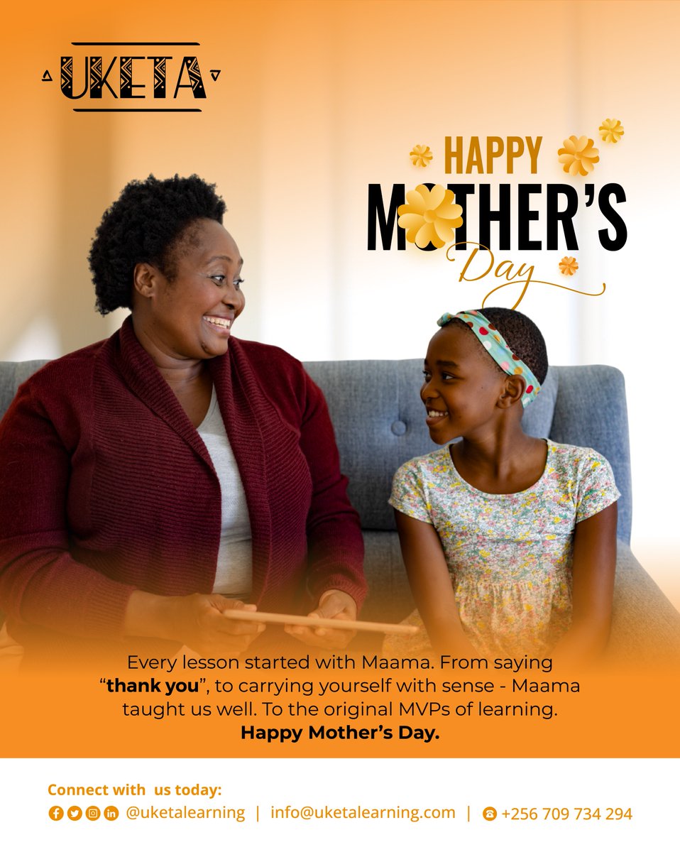 UketaLearning's tweet image. Mothers taught us more than just words, they taught us how to live them. From manners to mindset, they were our first teachers and forever guides.
Here’s to the ones who shaped us with love, wisdom, and plenty of sense. #HappyMothersDay!
