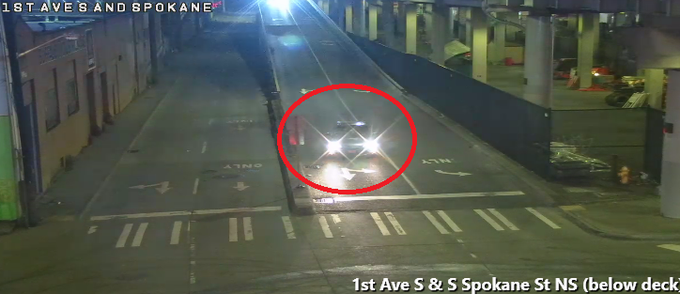 西シアトルブリッジEBから1st Ave