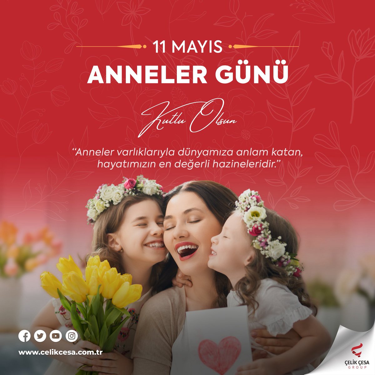 Hayatın her anında sevgiyi, fedakârlığı ve gücüyle var olan; vazgeçilmez rehberimiz, sarsılmaz dayanağımız annelerimizin Anneler Günü kutlu olsun…

#celikcesa #annelergünü