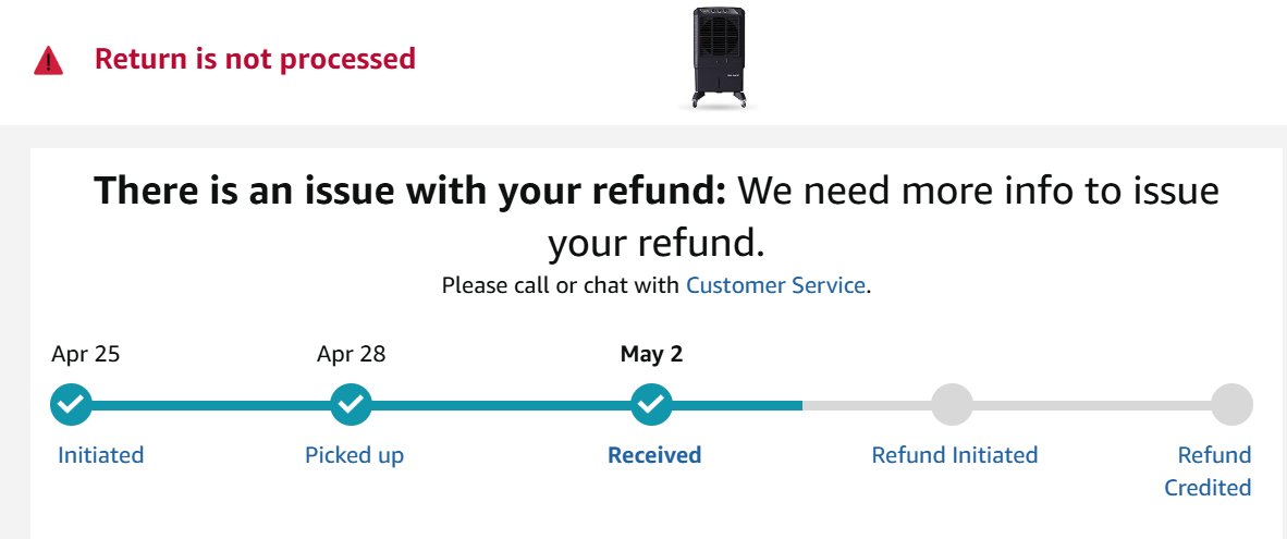 sandysamar89's tweet image. Today again, support says “wait one more day”, and refused to send any official email.
Is this how a customer is treated after paying &amp;amp; returning a faulty product?
@amazonIN, please act!
#CustomerExperience #AmazonSupportFail