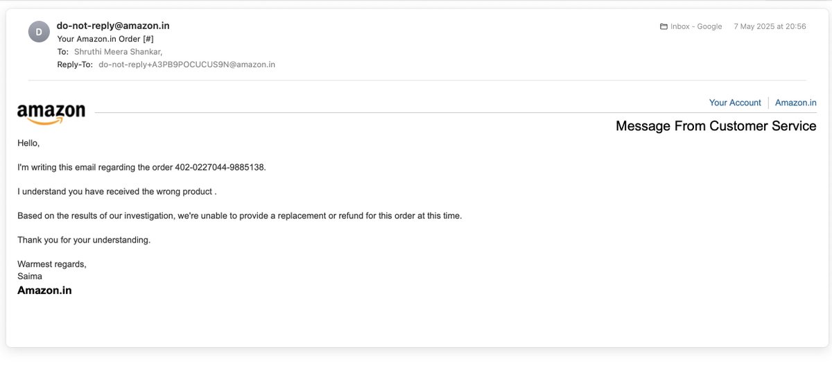 ChronicAndAble's tweet photo. @AmazonHelp I can't follow up with ur specialist team coz they redirect me to email, hang up on a phone call, put me on an indefinite hold over chat, &amp; send the reply on email when I attach unmistakable proof that it is Amazon's fault &amp; not mine for sending the wrong product!!! Do better plz https://t.co/b6ZVempBy3