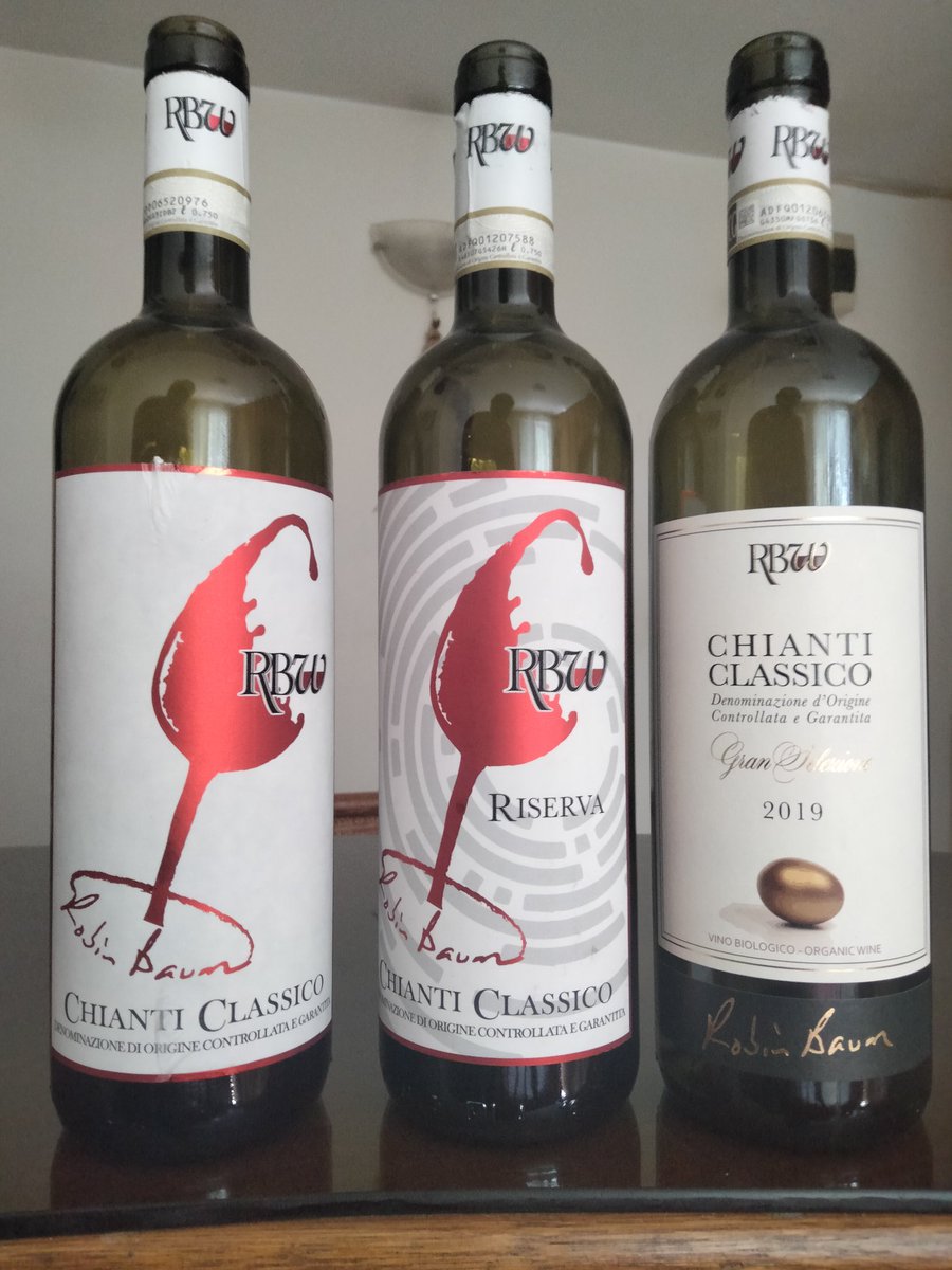 these are excellent, special reds, organic / biodinamic, 100% Sangiovese from Rada, fermented &amp; aged in egg - shaped ceramic vessels, Chianti Classico, "Riserva" and "Gran Selezione" '19 vintage, old school style, text book, dry,  w/ those cherries - clove - leather notes (cont)