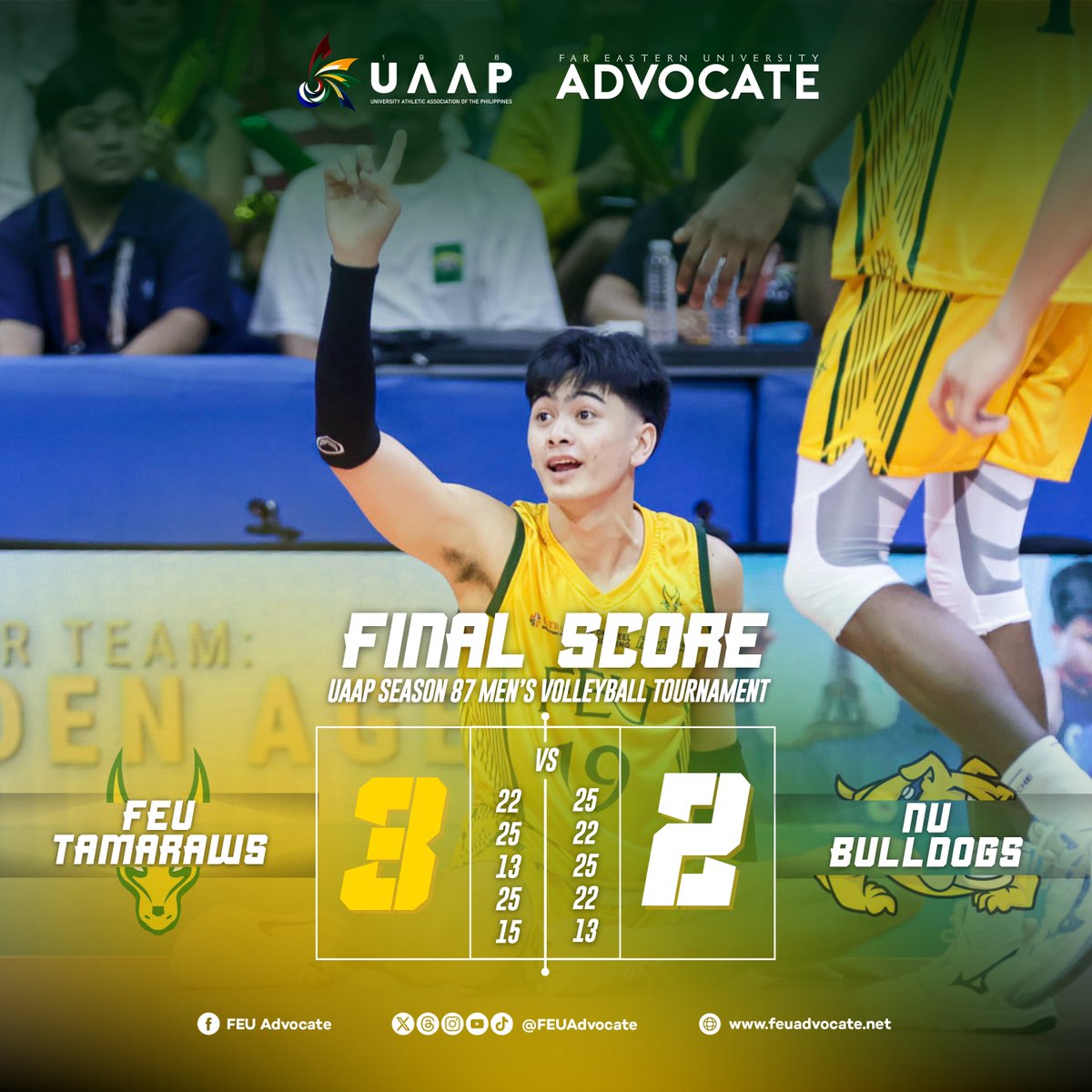 FEUAdvocate's tweet photo. NUmber 1 ☝️🤩

FEU takes game 1 vs NU in the #UAAPSeason87 finals. #StrongerBetterTogether https://t.co/YEjo5cHI8T