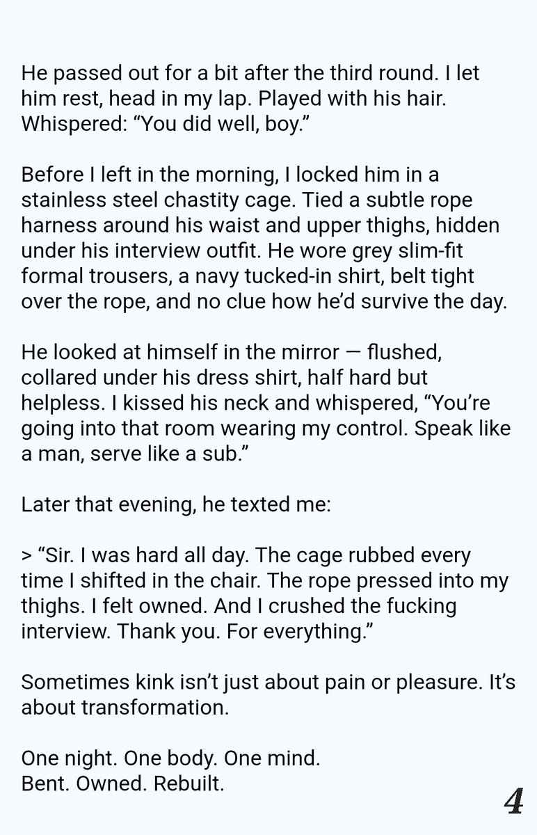 Gay Sutra : Fan Story  02

Written by <a href="/kinky_booii/">Mindfull Dom</a>

Story of a Dom Top destroying a Slave Bottom's Hole  🐶 .....

#gaysexstories #English