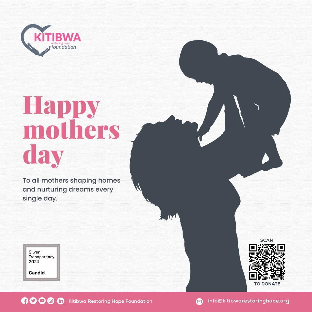 #HappyMothersDay 

Today, we honor your strength, your sacrifice, and the quiet power with which you shape the world. May you feel seen, valued, and deeply celebrated; not just today, but every day. Happy Mother’s Day from all of us at Kitibwa Restoring Hope Foundation.