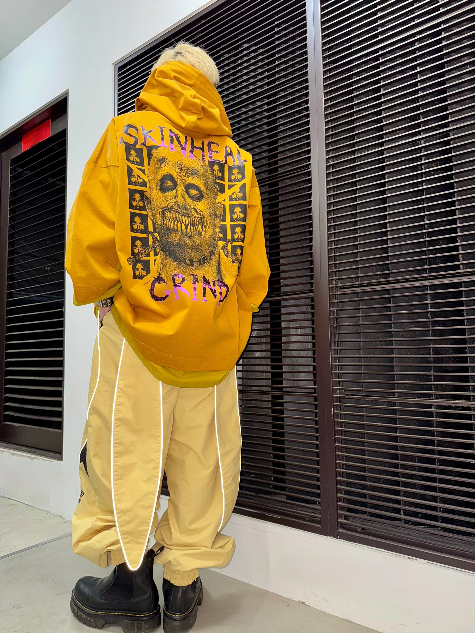 トップス KIDILL DOCKING HOODIE YELLOW KIDILL DOCKING HOODIE YELLOW KIDILL for Men | REVERSIBLE