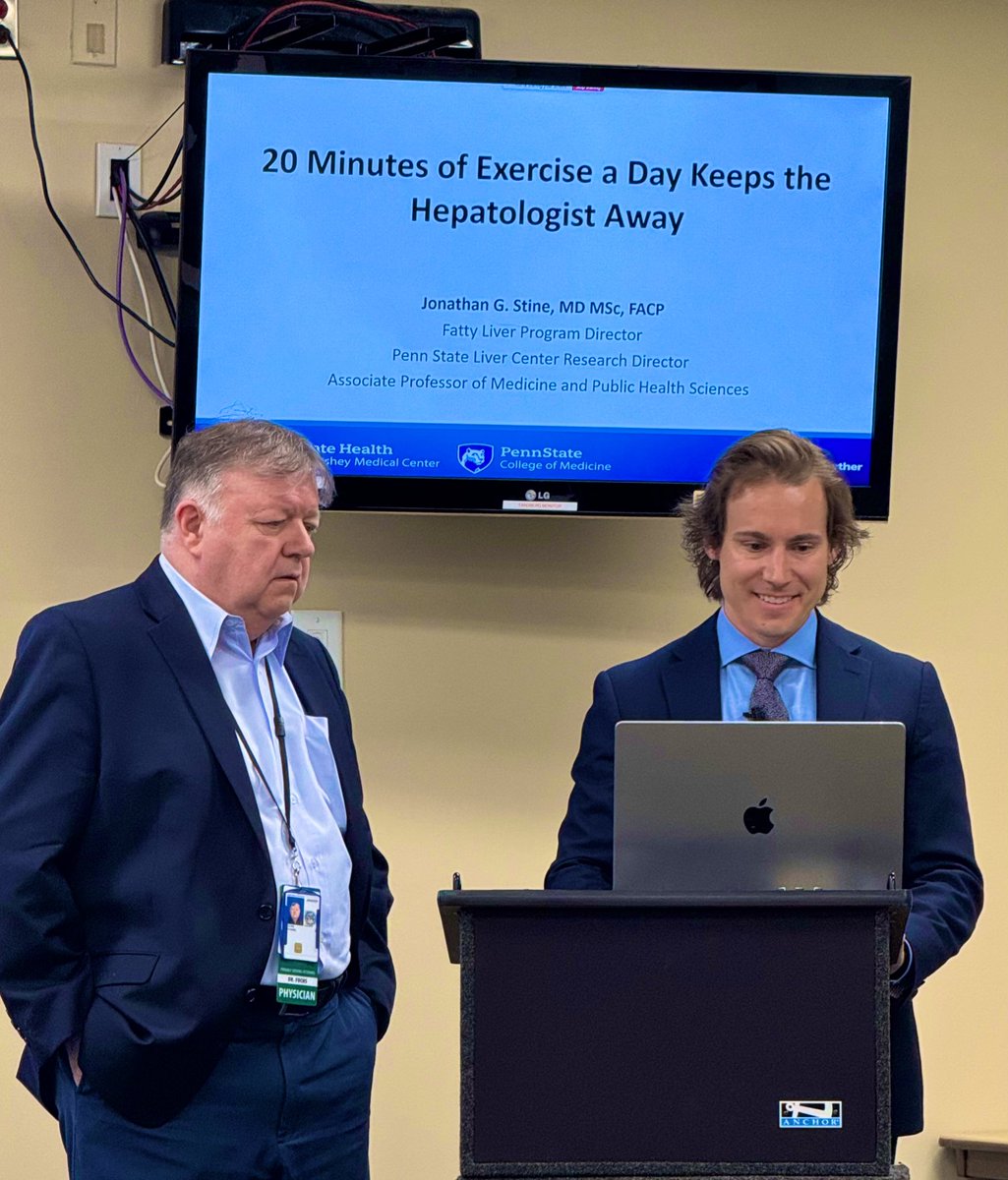 vinayjaha's tweet image. Role of exercise in MASLD 🏋
Thank you @JonathanStineMD for the ‘High-intensity’ grand-rounds at @RichmondVAMC
📌 By 2030, 1 in 2 adults will have MASLD
🚶♂️20 min/day walking ⬇️ MASLD risk by 20%
🔍 screen via Physical activity vital sign (just 2️⃣ questions!)
✍️ prescribe…