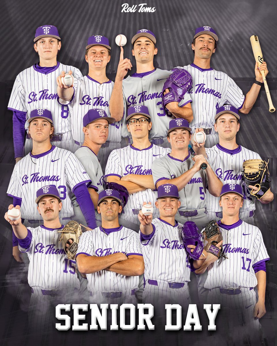 SENIOR DAY

Join us at 12:45 PM as we honor our 13 seniors with a pregame celebration!

🆚 North Dakota State
⏰ 1:00 PM
📍Koch Diamond | St. Paul, Minn.
💻tinyurl.com/v7dn3pvr
📊tinyurl.com/3kz928yx

#RollToms