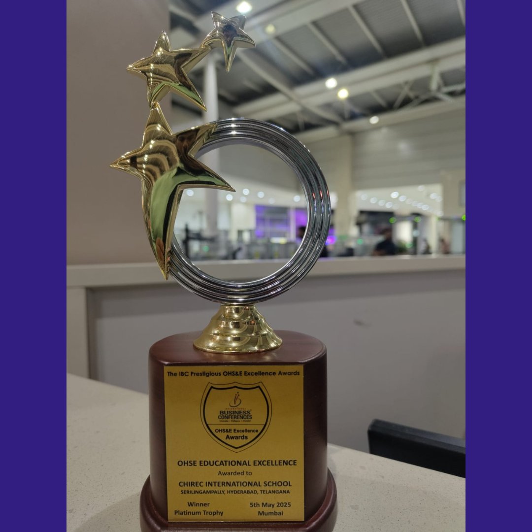 ChirecSchool's tweet image. CHIREC International School, Serilingampally, wins the IBC’s OHSE Platinum Award! A proud moment reflecting our Culture of Care and commitment to safety, well-being & excellence.
#OHSEExcellence #PlatinumAwardWinner #ProudMoment #CongratulationsTeam #CHIREC #InternationalSchool