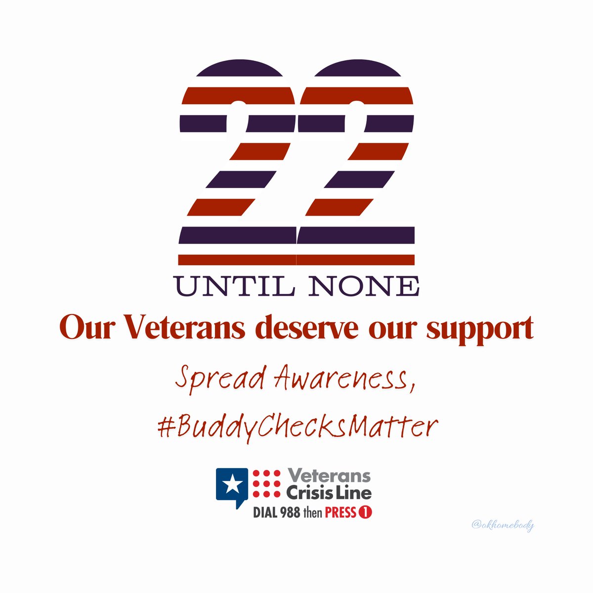 🇺🇸 Mother’sDay ✅VETERAN BUDDY-CHECKS✅RH 🇺🇸 Good Sunday morning, family. As we celebrate all the mothers out there, remember to take time to refill, refresh, and recharge if you haven’t already. You can’t serve from empty. I love all y’all! ❤️🤍💙
⭐️Veterans Lives Matter ⭐️