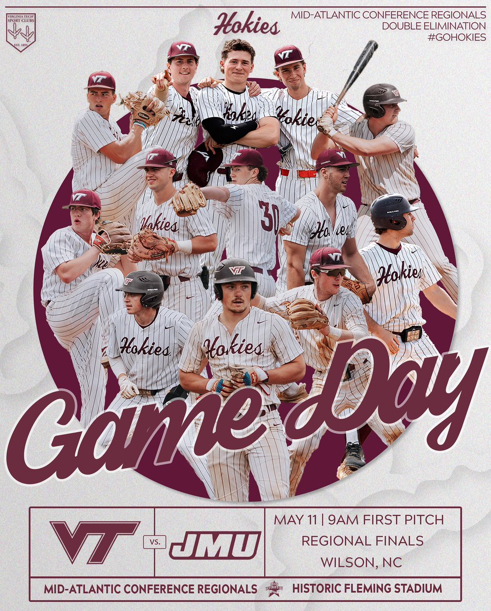 𝐑𝐞𝐠𝐢𝐨𝐧𝐚𝐥 𝐅𝐢𝐧𝐚𝐥𝐬

After securing the winners bracket yesterday, the Hokies have two chances at securing the regional final over JMU! Follow along from GameChanger or the stream link in bio. 

#gohokies l #vtcb