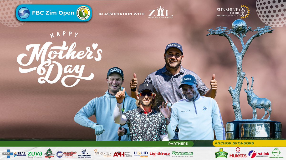 To our greatest heroes &amp; support system off and on the green. Happy Mother’s Day we love you!
 
#zimopen25 #sunshinetour #royalharare #fbc #zhl #SwingforWellness