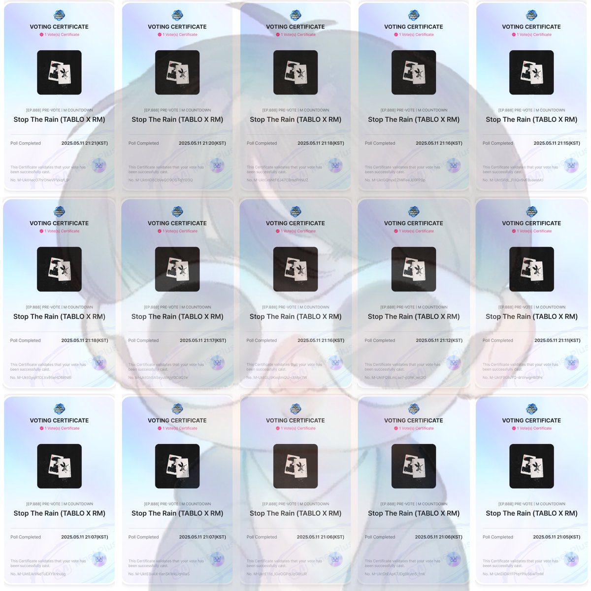 ksj_ourmoon's tweet image. Don't forget to pre-vote โStop The Rainโ on Mcountdown โ
๐ค
๐ณ๏ธ : mnetplus.onelink.me/TRa8/94wr5mku?โฆ
#RM #TABLOxRM #STR