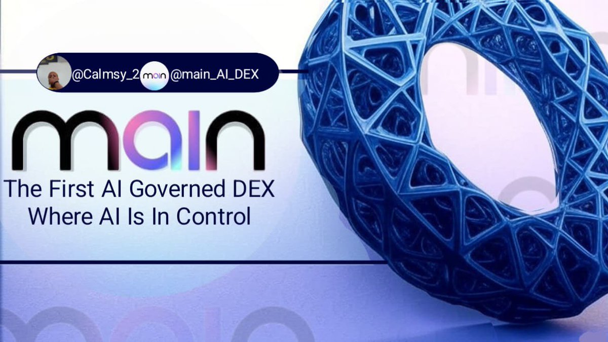 Calmsy (@calmsy_2) on Twitter photo DeFi was supposed to bring about freedom, with DEXs open to the public..
But instead DeFi contain high level of manual manipulative strategies, with non stop manual labor.. 
This concept needs to change —and this is   <a href="/MAIN_AI_DEX/">MAIN</a> , the first AI driven DEX is doing..🧵👇 DeFi was supposed to bring about freedom, with DEXs open to the public..
But instead DeFi contain high level of manual manipulative strategies, with non stop manual labor.. 
This concept needs to change —and this is   <a href="/MAIN_AI_DEX/">MAIN</a> , the first AI driven DEX is doing..🧵👇