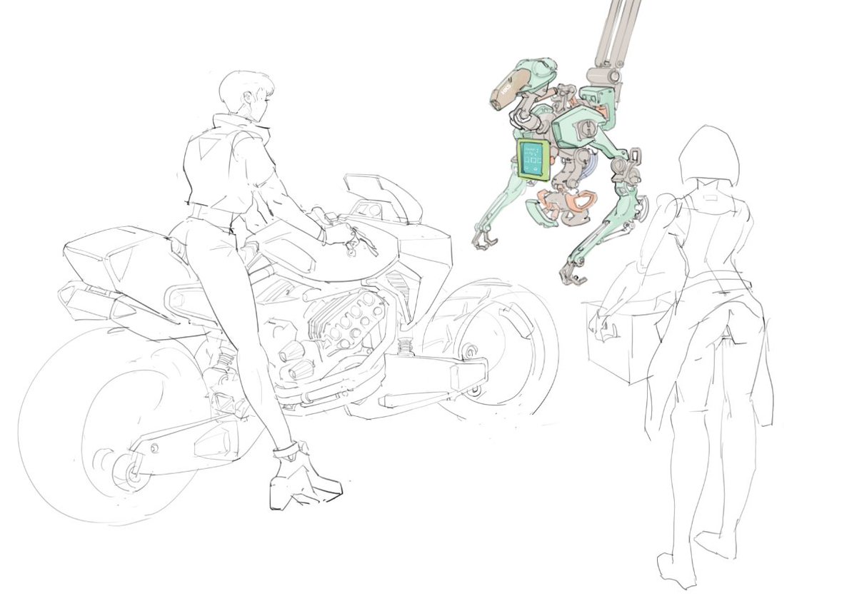Another big bike and chicks
#sketches