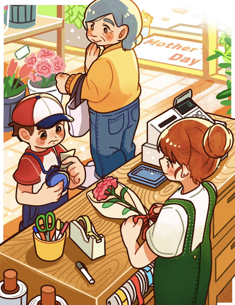 pannomimi0301's tweet image. 喜んでくれるかな
#母の日 #illustration