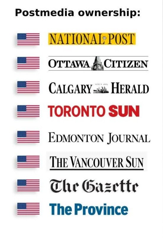 The Canadian Government needs to defund all foreign-owned media, ASAP! <a href="/MarkJCarney/">Mark Carney</a>