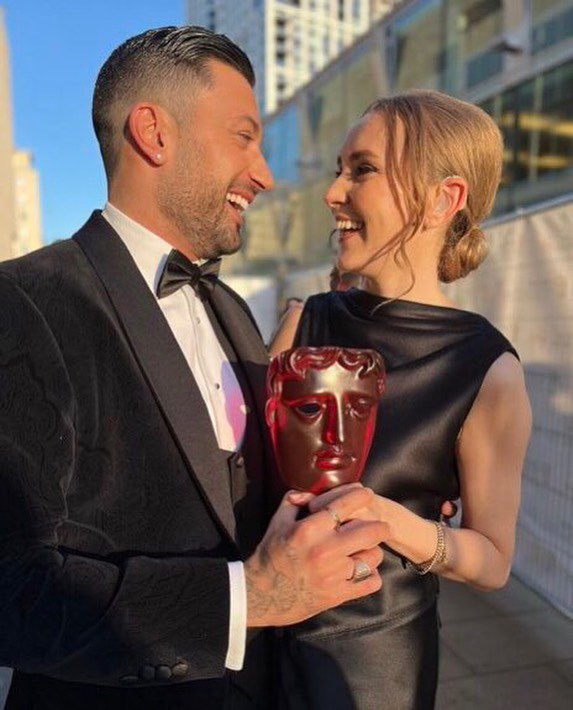 Today is the <a href="/BAFTA/">BAFTA</a> television awards, Here’s <a href="/pernicegiovann1/">Giovanni Pernice</a> and Rose with their BAFTA award they won for Must See Moment in 2022, #TeamRio 🏆❤️