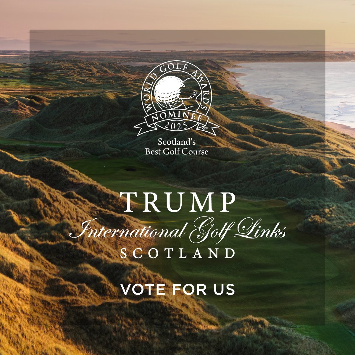We are once again proud to be nominated for Scotland's Best Golf Course 2025. World Golf Awards serves to celebrate and reward excellence in golf tourism through their annual awards programme.

Vote for us here: hubs.ly/Q03lNMbN0

#WorldGolfAwards #VoteNow #TrumpScotland