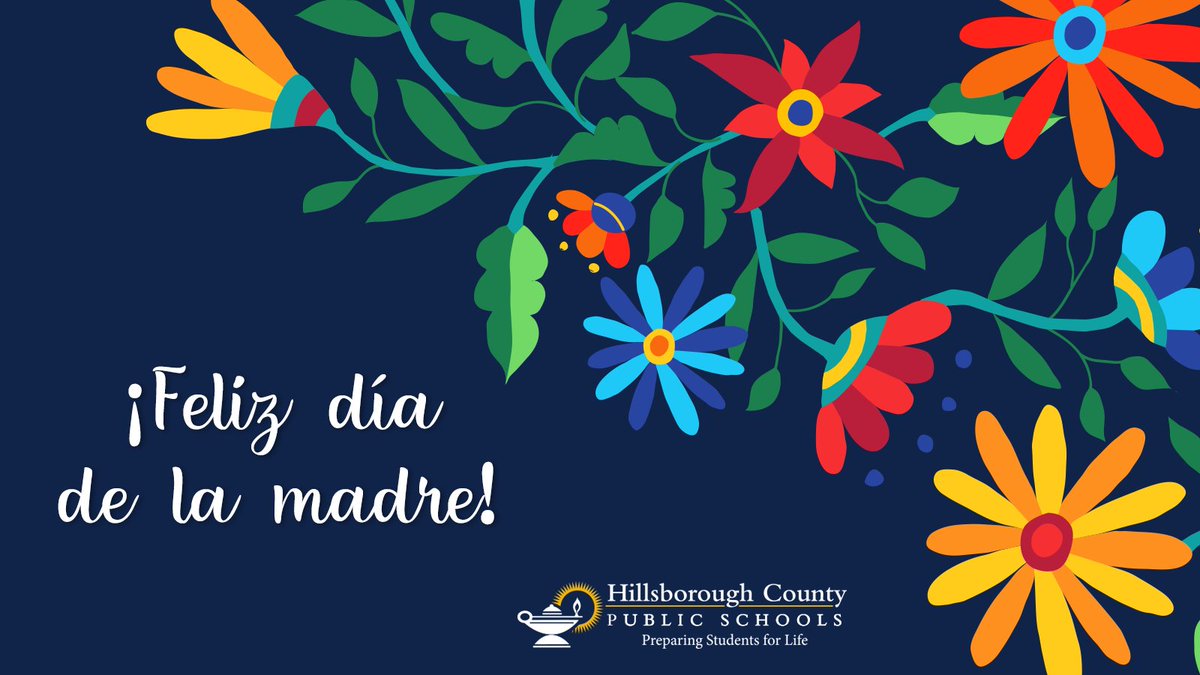 🌸 ¡Feliz Día de la Madre a todas las increíbles mamás de la comunidad de las Escuelas Públicas del Condado de Hillsborough! Su amor, dedicación y apoyo hacen un mundo de diferencia en la vida de nuestros estudiantes. ¡Hoy, te celebramos! ¡Gracias por todo lo que haces! 💖