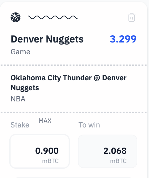 defi_sports's tweet photo. 💰🔮 Ready for a high-reward prediction? 🏀 OKC vs Nuggets at https://t.co/Ib7kWw9oKN! 🚀 #Crypto #Bitcoin  

@_bitcoinbetting https://t.co/pQEcoyMEvE