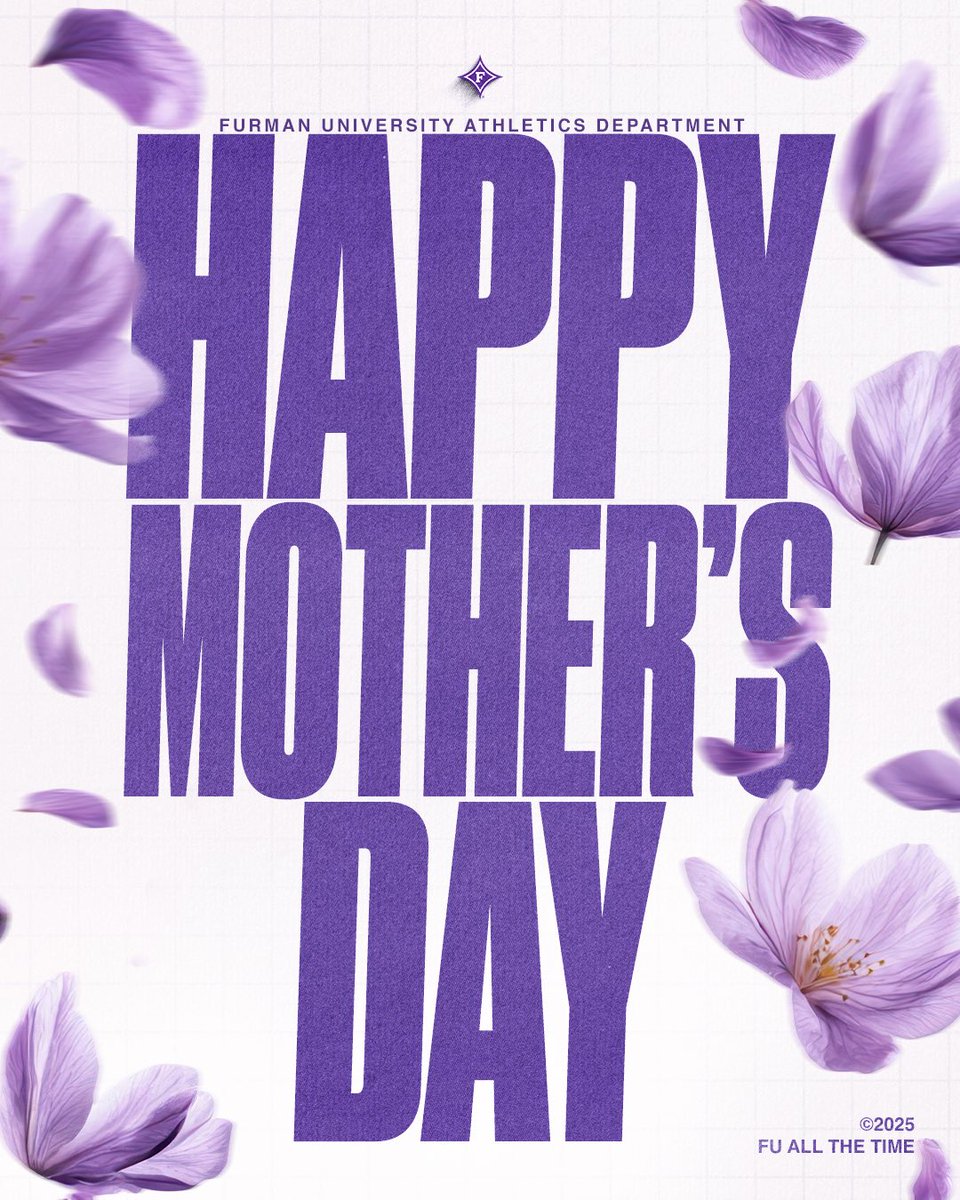 You deserve the recognition every day, and especially today! Happy Mother’s Day to all the mom’s out there from Furman Athletics!💜🌸

#FUAllTheTime