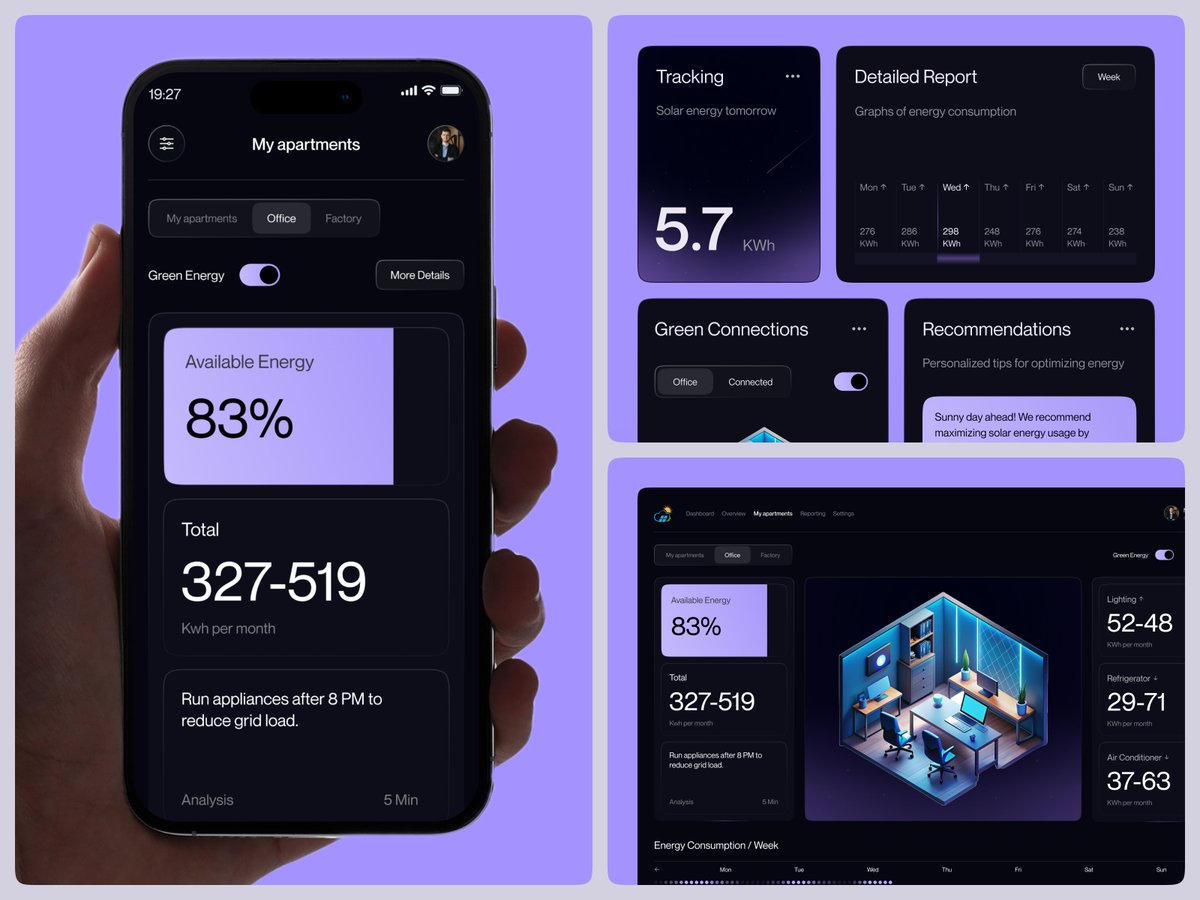 uiuxshasankodas's tweet image. Solar Energy Dashboard – UI/UX Design
Dribbble: dribbble.com/shasankocreati…

#corporate #saasdashboard #greenenergy #solarsystem #solarenergymanagement #solarenergymonitoring #solarenergydashboard #solarenergy #startup #shasankocreations
