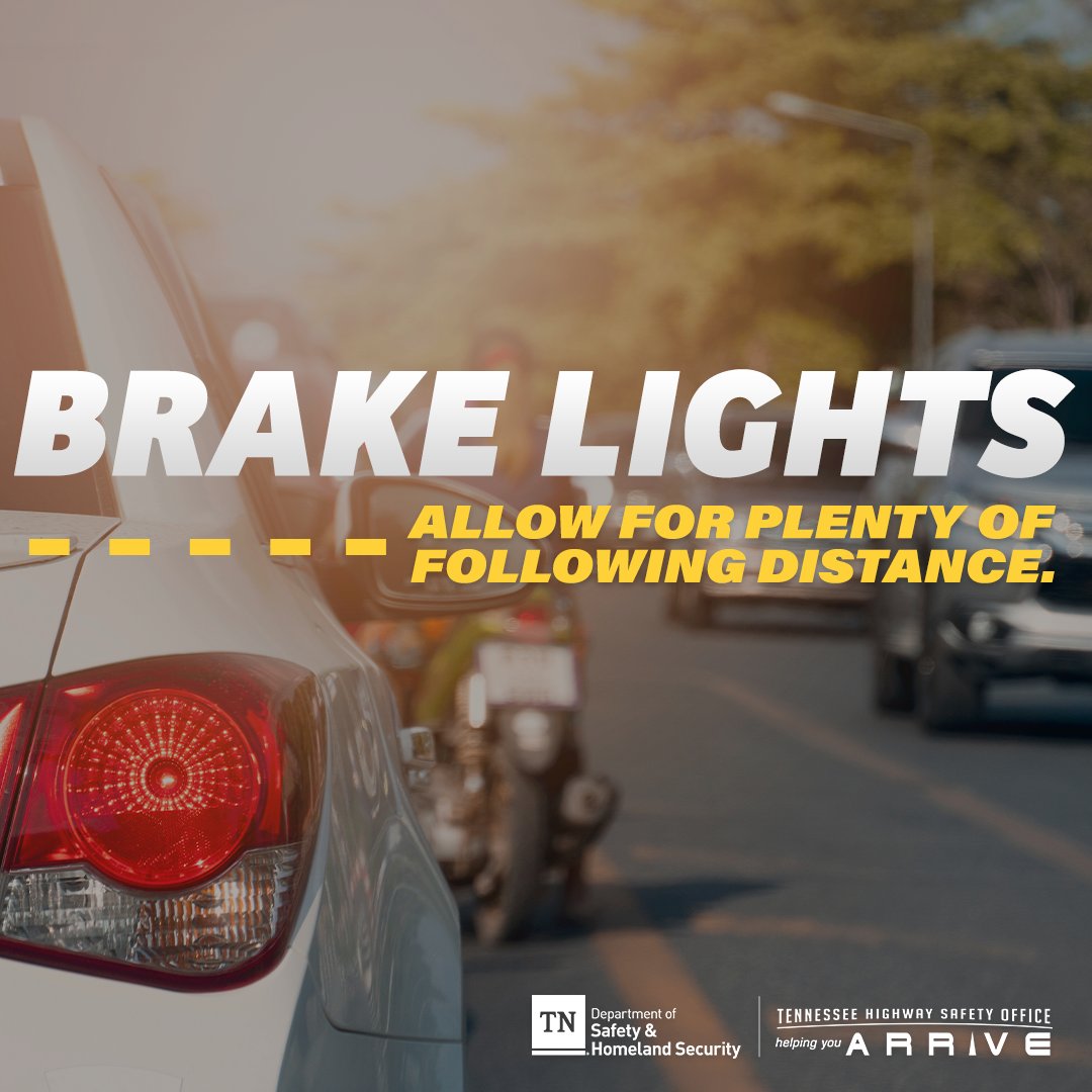 Did You Know? Motorcyclists often slow by downshifting or rolling off the throttle, which may not activate the brake lights. Allow more following distance and #LookTwice.