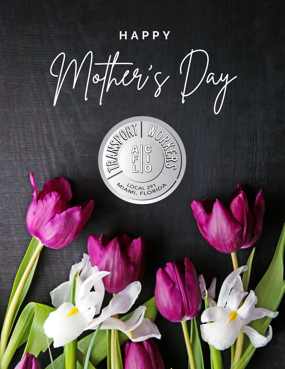 Happy Mother’s Day from TWU Local 291!
Today, we honor all who are mothers, those who mother others through unconditional love, and those who carry the memory of a mother in their hearts. Your strength, love, and resilience keep our communities moving forward—today and every day.