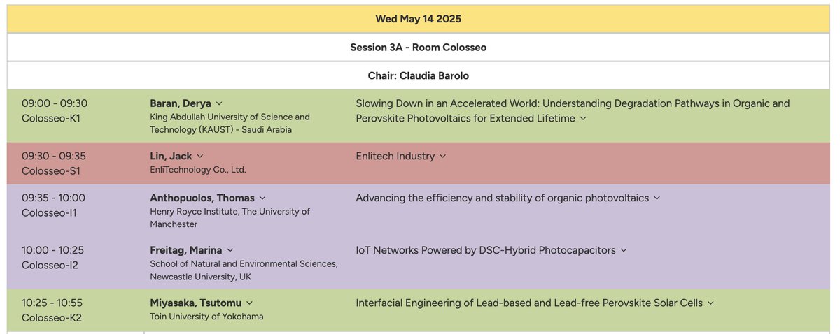 OMEGALAB (@kaust_omegalab) on Twitter photo #HOPV25
<a href="/nanoGe_Conf/">nanoGeConferences</a>
kicks off tomorrow!🌞
Catch keynote talk by <a href="/DeryaBaranB/">Derya Baran</a> on #May14 uncovering how mechanistic insights—from ion migration to interfacial design—are key to unlocking durable, high-performance organic & perovskite solar cells.⚡🔬
#OPV #Perovskites #HOPV25
<a href="/nanoGe_Conf/">nanoGeConferences</a>
kicks off tomorrow!🌞
Catch keynote talk by <a href="/DeryaBaranB/">Derya Baran</a> on #May14 uncovering how mechanistic insights—from ion migration to interfacial design—are key to unlocking durable, high-performance organic & perovskite solar cells.⚡🔬
#OPV #Perovskites