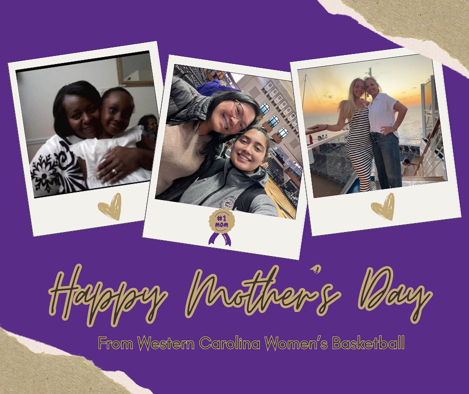 Happy Mother’s Day from Western Carolina Women’s Basketball 💜💐 #GoCats