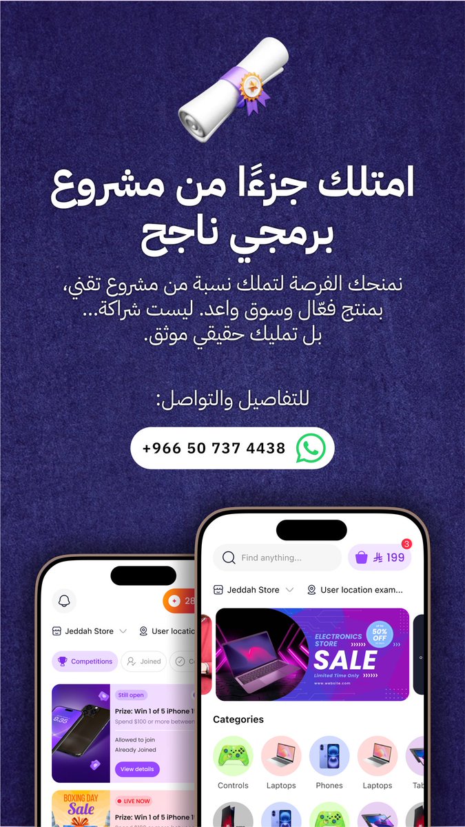 تملك مسبتك الآن واحصل على مشروع المستقبل.
#السعودية #استثمار