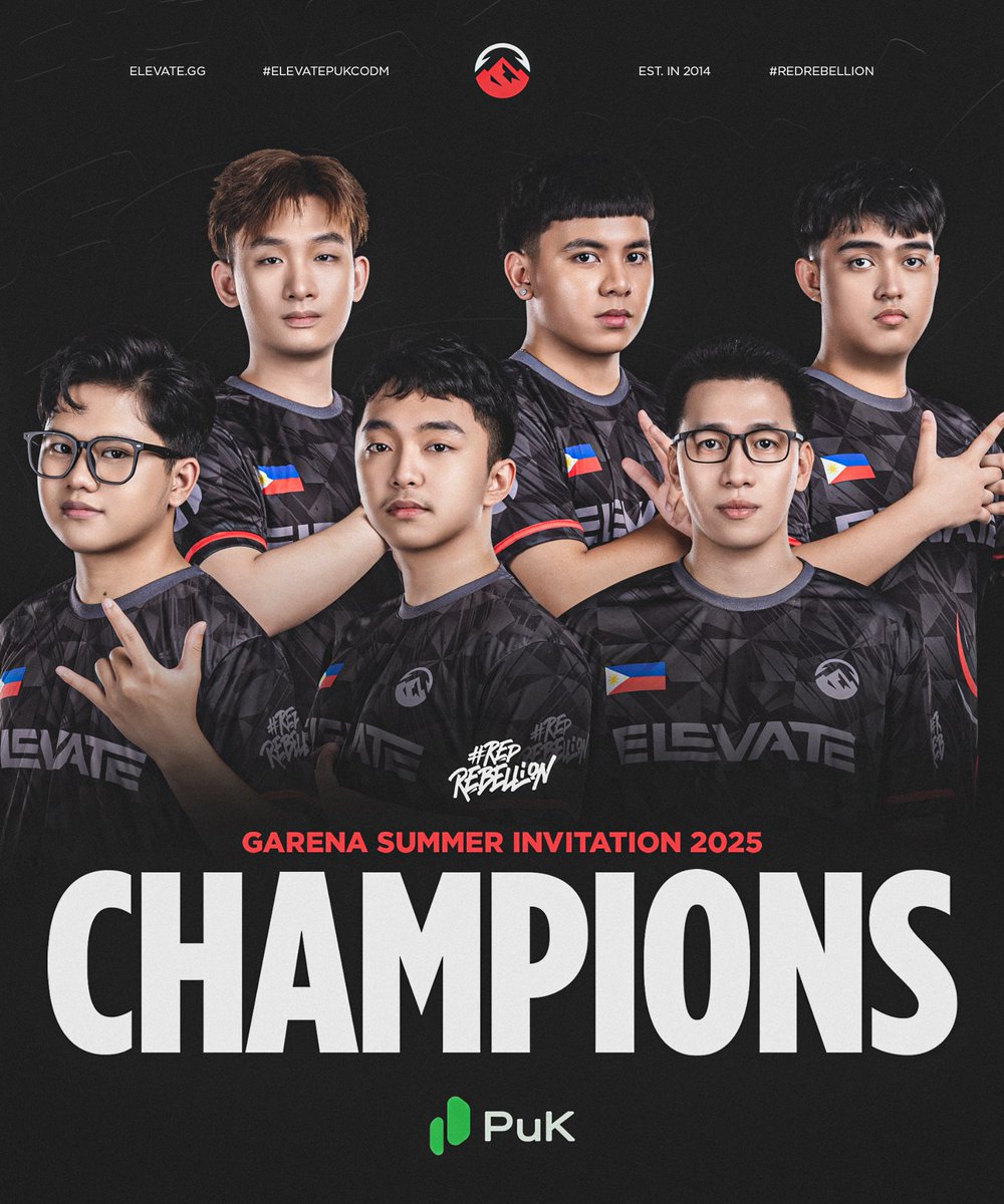 Elevate PuK (<a href="/ElevateGG/">ELEVATE</a>) are our Garena Summer Invitation Champions 🏆

They take ABC eSports down 4-1 in the Grand Finals!

🥇 Elevate PuK ($15,000)
🥈 ABC eSports ($8,000)
🥉 Absolute Zero ($5,000)
#4 Stalwart eSports ($4,000)
#5 Ace Gamers ($3,000)
#6 Change World ($2,000)