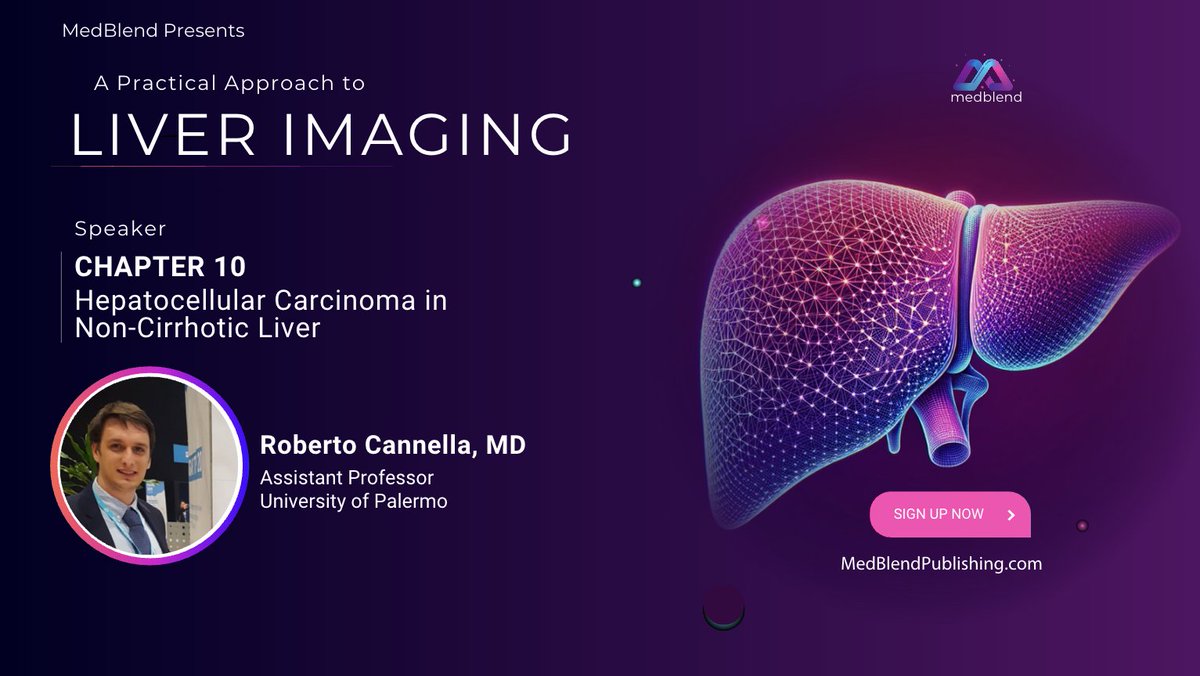 MedBlend (@medblendpub) on Twitter photo Excited to welcome Dr. Roberto Canella, MD from the #University_of_Palermo ๐ฎ๐น as our speaker for Chapter 10: HCC in the Non-Cirrhotic Liver!
<a href="/cannella_rob/">Roberto Cannella</a> <a href="/PalermoRadpa/">Radpa - Radiology School Palermo</a>
Essential 4 lectures for anyone imaging #liver_tumors beyond #cirrhosis
๐ Enroll now: medblendpublishing.com Excited to welcome Dr. Roberto Canella, MD from the #University_of_Palermo ๐ฎ๐น as our speaker for Chapter 10: HCC in the Non-Cirrhotic Liver!
<a href="/cannella_rob/">Roberto Cannella</a> <a href="/PalermoRadpa/">Radpa - Radiology School Palermo</a>
Essential 4 lectures for anyone imaging #liver_tumors beyond #cirrhosis
๐ Enroll now: medblendpublishing.com