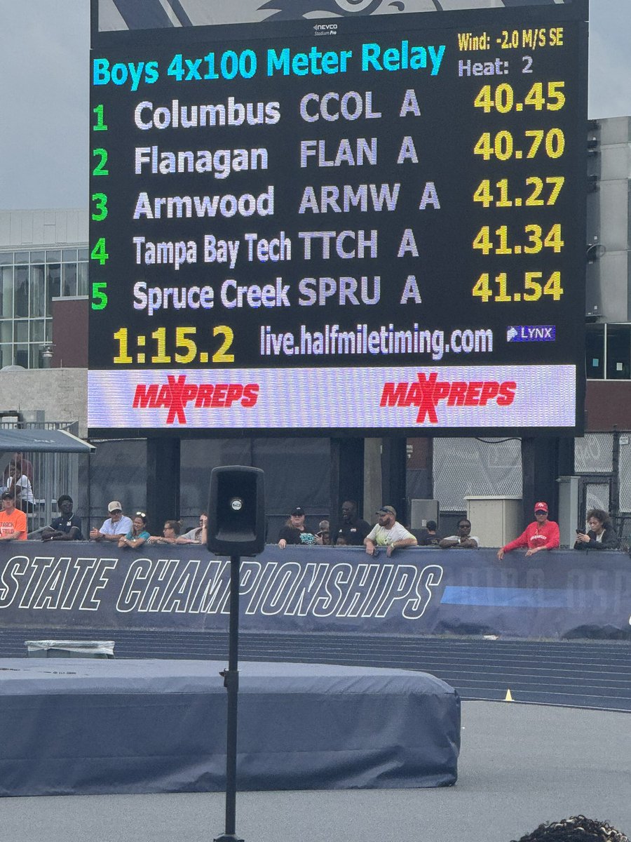Ran States at UNF and Made TOP 5 for boys 4x100m