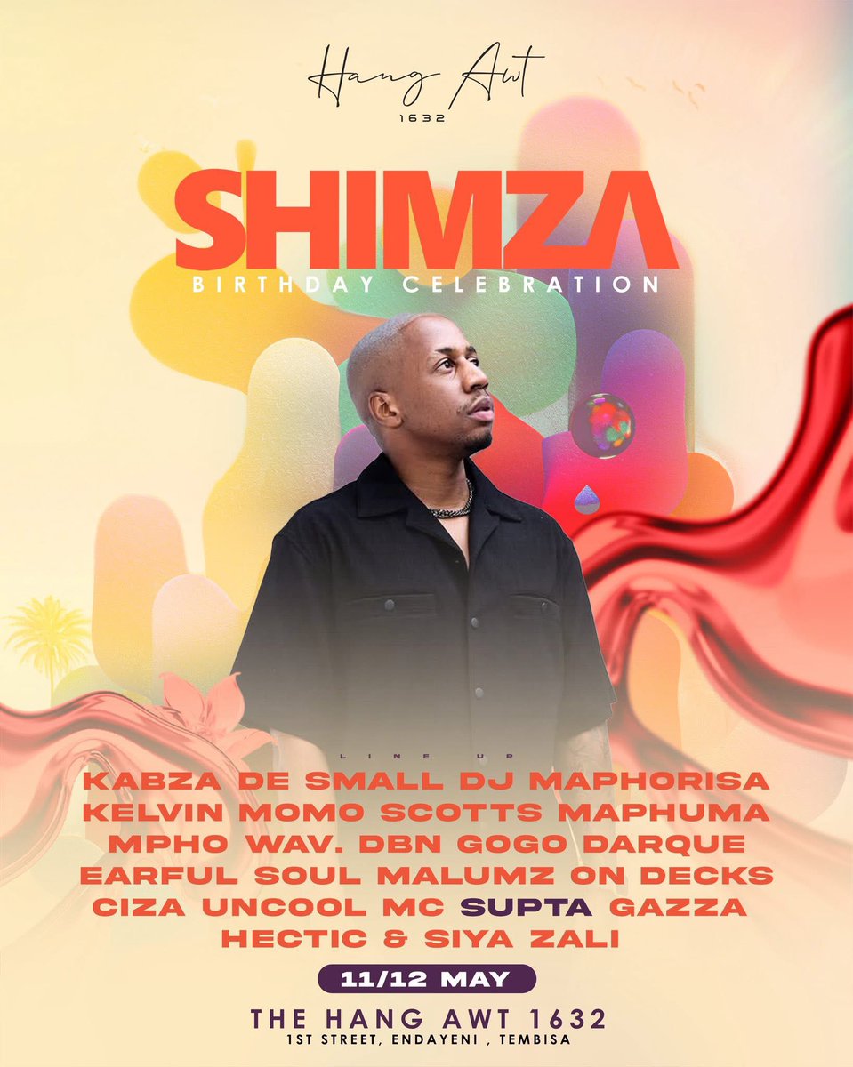 thehangawt's tweet photo. Never Miss a Shimza party! It’s going to be a good one 🔥🥂
#NeverMissAShimzaParty #onlyathangawt #HangAwt1632 #Tembisa1632 https://t.co/haSbieHyKe