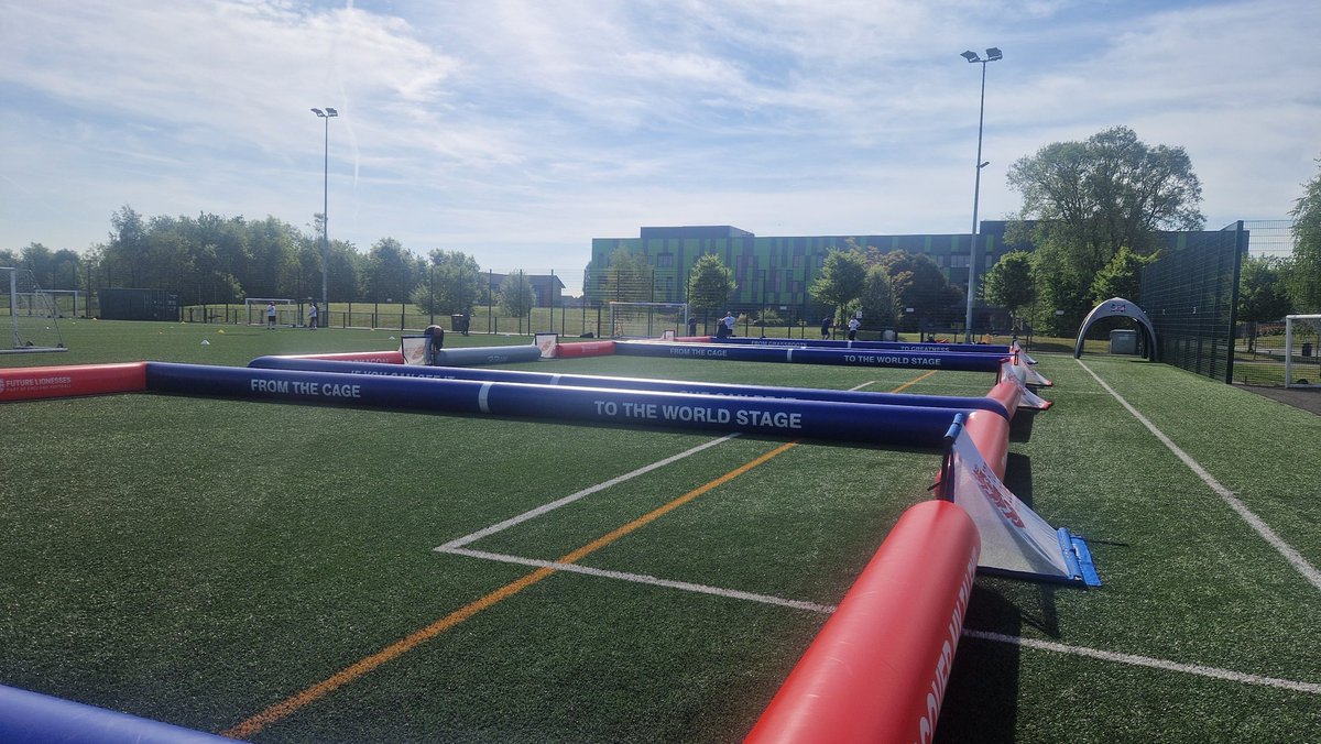 Liverpool future lionesses talent ID day. 
All set up ready for the girls.
