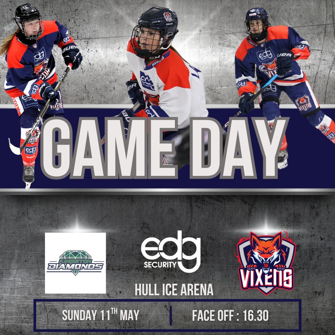 Its game day!

The last league game of the season for the Vixens

We head up to Hull to face the Kingston Diamonds! Faceoff - 16:30

Lets go Vixens!
🦊🦊🦊🦊
