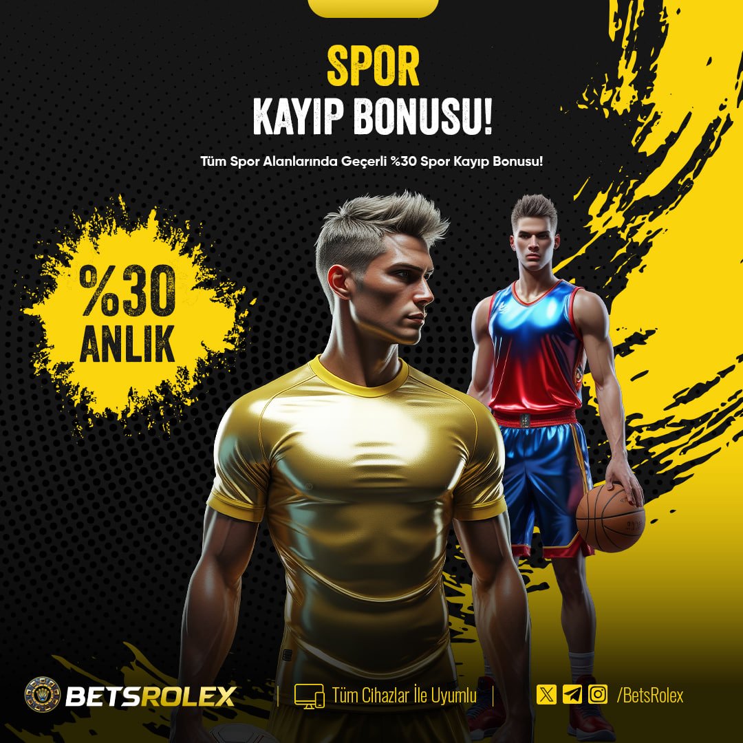 💯 %30 SPOR KAYIP BONUSU GELDİ! 

📈 Kaybetmek artık o kadar da kötü değil!
🤑 Spor kayıplarınızın %30’u BONUS olarak hesabınıza geri dönüyor!

⚽️ Basketbol, futbol, tenis fark etmez!
Kayıplarınızı telafi edin, şansınızı tekrar deneyin! 💪

👑 tinyurl.com/betsrolex