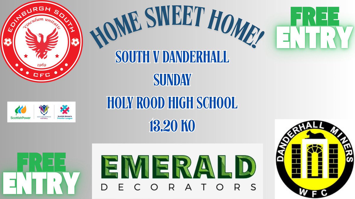 Final home game of season today. Plenty on the line. Entertainment guaranteed in <a href="/RegionalSWFL/">Scottish Women's Football League</a> <a href="/ScotWFootball/">Scottish Women’s Football</a> <a href="/GirlsResults/">Scottish Football Results - Girls/Women</a> <a href="/Jax_Mc_Media/">Jax Mc Media</a> <a href="/escfc_girls/">Edinburgh South CFC Girls and Ladies</a> <a href="/EdinburghSouth/">Edinburgh South CFC</a>