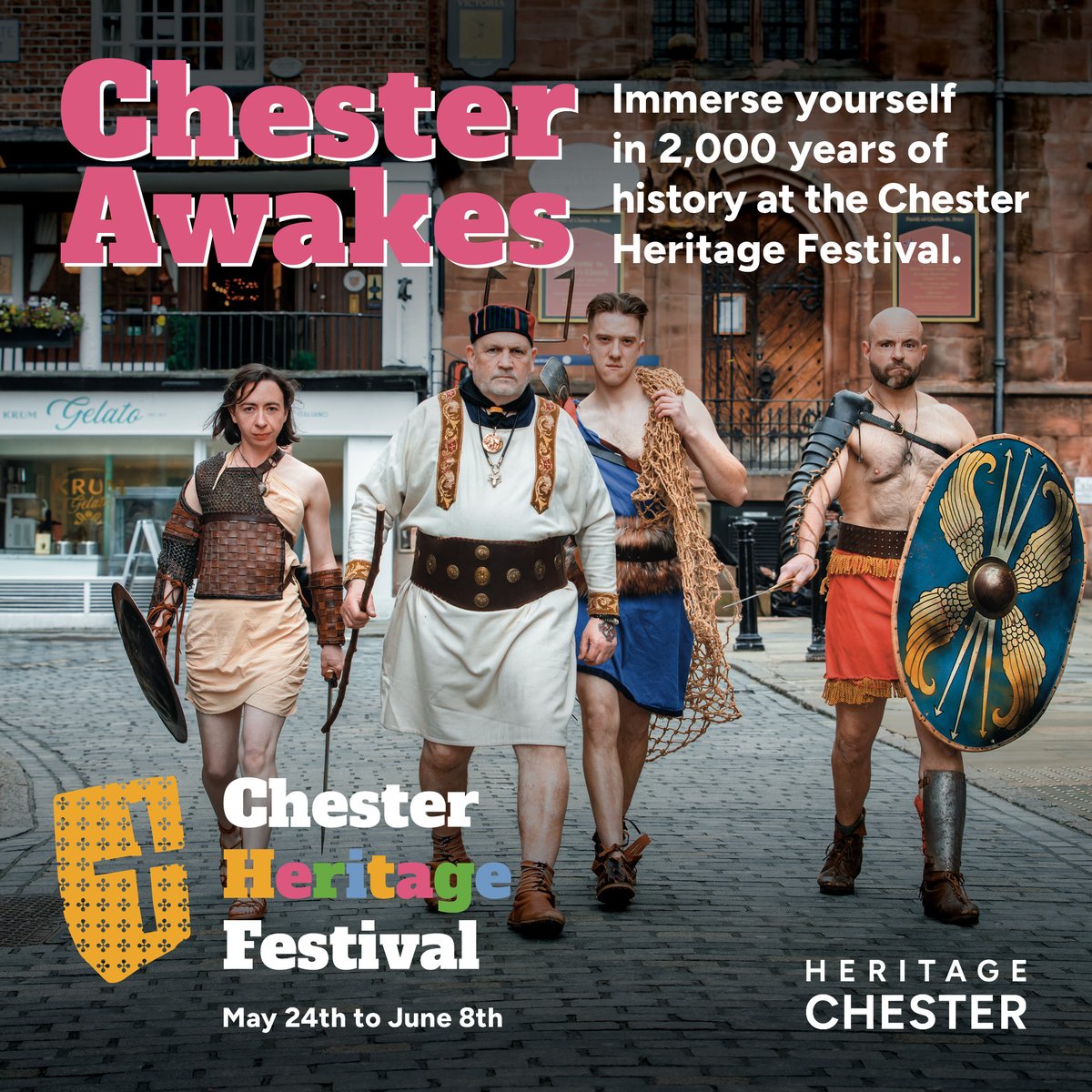 Chester BID (@chesterbid) on Twitter photo Immerse yourself in 2000 years of history at <a href="/chesterherifest/">Chester Heritage Festival</a>
- May 24th to June 8th
Don't miss out, some events have limited spaces, book your spots now π chesterbid.co.uk/event/chester-β¦
#ChesterHeritageFestival #ChesterAwakes #Chester #Cheshire Immerse yourself in 2000 years of history at <a href="/chesterherifest/">Chester Heritage Festival</a>
- May 24th to June 8th
Don't miss out, some events have limited spaces, book your spots now π chesterbid.co.uk/event/chester-β¦
#ChesterHeritageFestival #ChesterAwakes #Chester #Cheshire