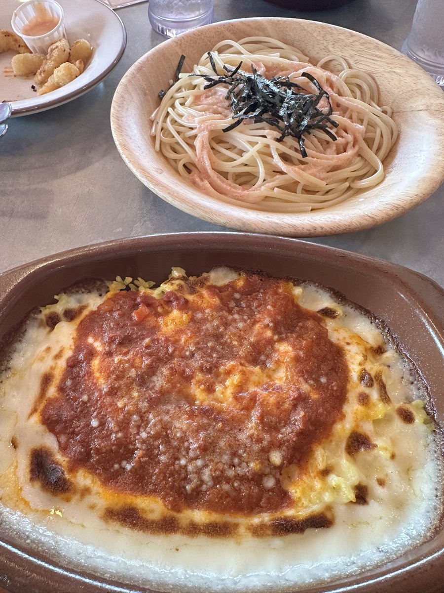 814_me's tweet photo. 母の日のプレゼント🎁
かずくんとみずきからお食事に連れて行ってもらいました🍝🍤🍦
美味しかった〜😋
ありがとう💝 https://t.co/q49PaqSRIo