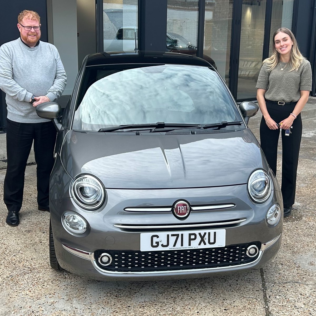 Alice Goodchild pictured here collecting her stunning new Fiat 500 from our Sales Executive Phil Mulvey recently.

We hope you are enjoying your new car and thank you for your highly valued custom!
#emcgroup #eastbournefiat #fiat500 #happycustomer #eastbourne