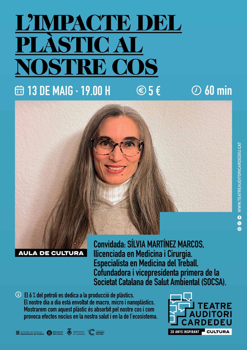 L'IMPACTE DEL PLÀSTIC AL NOSTRE COS

Sílvia Martínez Montes, llicenciada en Medicina i Cirugia. Especialista en Medicina del Treball. 

Mostrarem com aquest plàstic és absorbit pel nostre cos i com provoca efectes nocius a la nostra salut i a la de l'ecosistema.