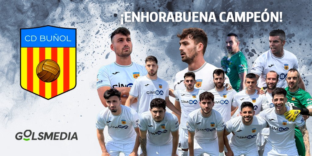 🏆🚀 CAMPEONES | El <a href="/CDBunyol1921/">Club Deportivo Buñol</a> es el Campeón de la #LligaComunitatNord 

Siete años después, tras mucho insistir, regresa a la #TerceraFederacion