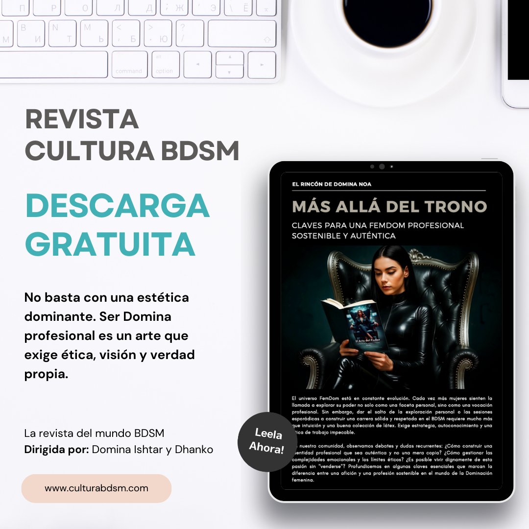 👑 ¿Domina o Domina profesional? “Más allá del trono” explora el salto de la pasión al propósito, de la fantasía a la estructura real.
📖 Léelo en #CulturaBDSM
👉 bit.ly/CulturaBDSM01